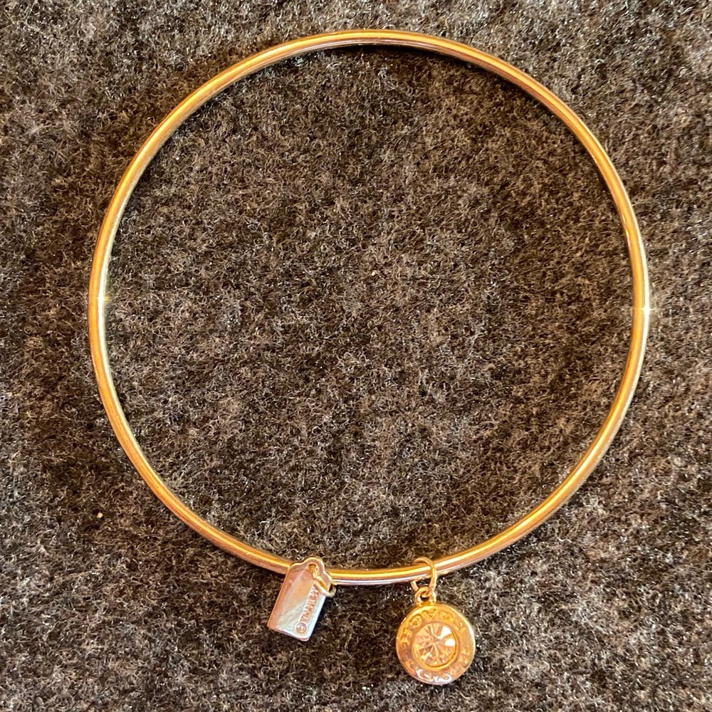 Coach Gold Plated Bracelet with Two Charms
